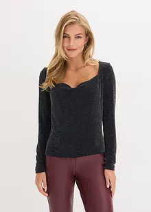 Top met watervalhals, bonprix