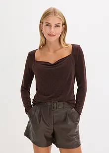 Top met watervalhals, bonprix