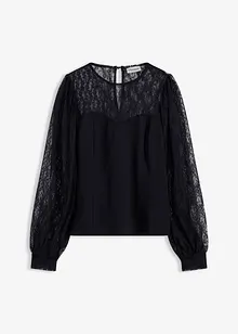 Longsleeve met kant, bonprix