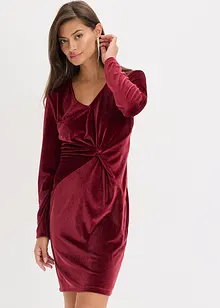 Mini jurk van glanzend fluweel, bonprix