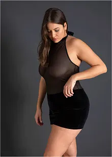 Halterjurk met fluweel, bonprix