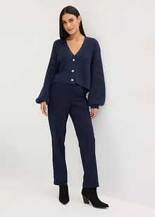 Oversized vest met glanzend garen en wol, bonprix