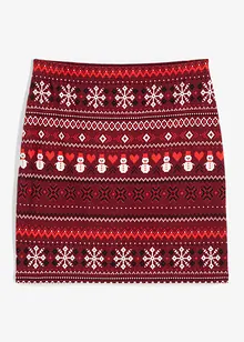 Minirok met Noors patroon van een katoen-elastan-mix, bonprix