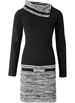 Gebreide jurk met kraag, bonprix