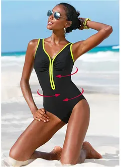 Corrigerend badpak met een ritssluiting, licht corrigerend, bonprix