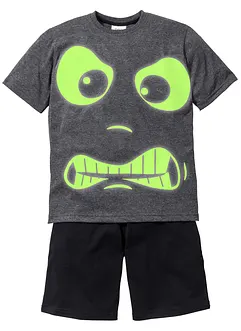 Shortama «Glow in the Dark» van puur katoen (2-dlg. set), bonprix