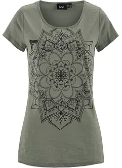 Shirt van effectgaren, korte mouw, bonprix