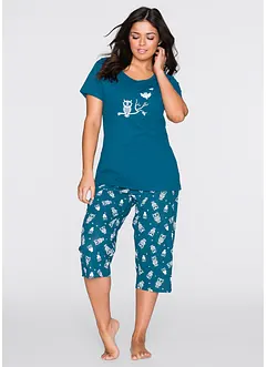 Capri pyjama met korte mouwen (2-dlg.), bonprix