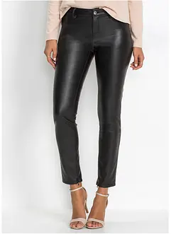 Imitatieleren broek, cropped, bonprix