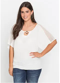 Blouse met kant, bonprix