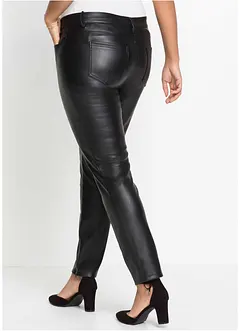 Imitatieleren broek, cropped, bonprix