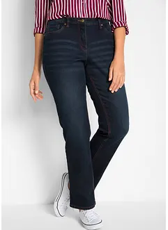 Straight jeans met mid waist van katoen, bonprix