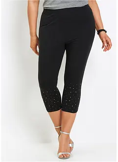 Capri legging met glittersteentjes, bonprix