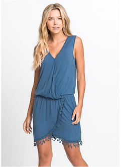 Jersey jurk in wikkellook, RAINBOW