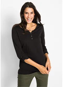 Lichte longsleeve met knoopsluiting, bonprix