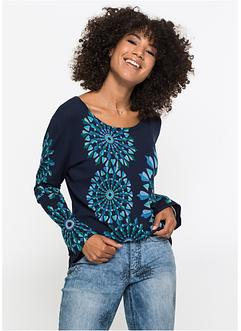 Gedessineerde trui, lange mouw, John Baner JEANSWEAR