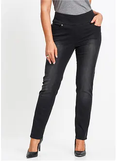 Slim jeans met mid waist, cropped, bonprix