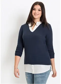 Trui met blouse-inzet, bonprix