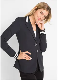 Katoenen blazer met gestreepte details, bonprix