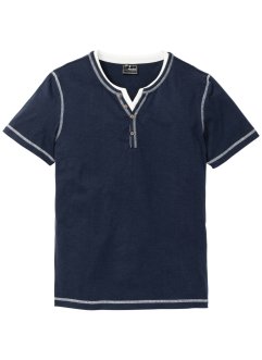 Henley shirt in layerlook, korte mouw, bpc selection