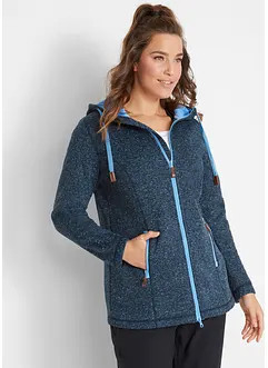 Fleece vest met capuchon, bonprix