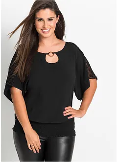 Blouse met kant, bonprix