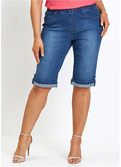 Jeans bermuda met elastische band, bonprix