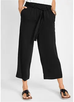 Viscose culotte met strikceintuur, bonprix