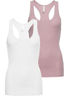 Geribde tanktop (set van 2), RAINBOW