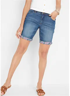 Mid waist jeans bermuda, straight, bonprix