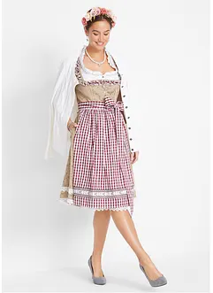 Dirndl met schort, knielang (2-dlg. set), bonprix