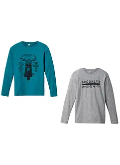 Jongens longsleeve met biologisch katoen (set van 2), bonprix