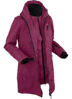 Lange outdoor jas met capuchon in layerlook, waterdicht, bonprix