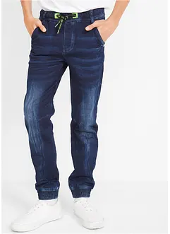 Jogging jeans met mid waist en elastische band, bonprix