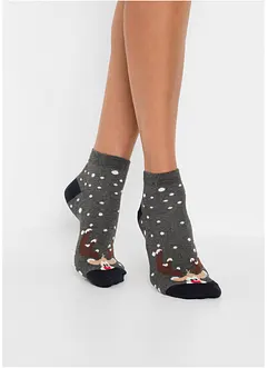 Korte kerstsokken (6 paar), bonprix