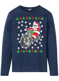 Longsleeve met kerstmotief, slim fit, bonprix