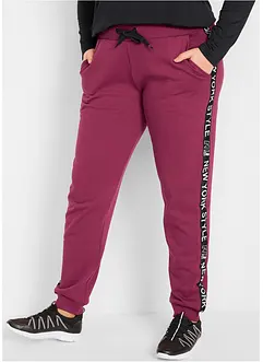 Sweatpants met tapes en statement print, bonprix