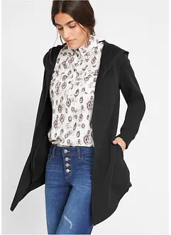 Lang sweatvest in een katoenmix, bonprix