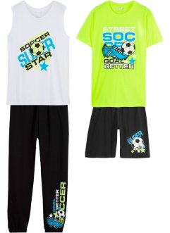 Jongens tanktop, T-shirt, bermuda en sweatpants (4-dlg. set), bpc bonprix collection