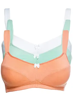 Bh zonder beugels (set van 3) met katoen, bonprix
