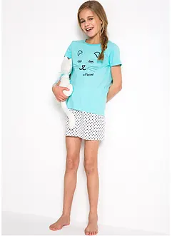 Meisjes shortama van biologisch katoen (2-dlg. set), bonprix