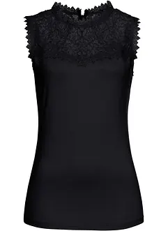 Top met kant in een viscosemix, bonprix
