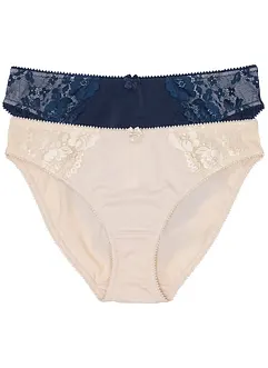 Slip met subtiel kant (set van 2), bonprix
