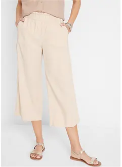 Culotte met linnen, tot op de kuit, bonprix