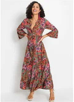 Gedessineerde maxi jurk van soepele viscose, bonprix