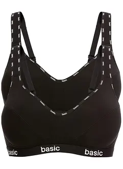 Bh zonder beugels (set van 2) met biologisch katoen, bonprix