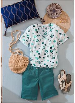 Gebloemde tuniek, korte mouw, bpc bonprix collection
