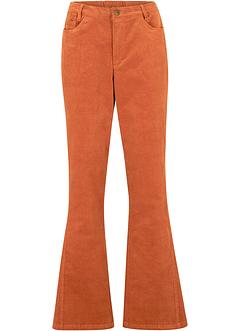 Flared stretch corduroy broek met high-waist comfortband, bpc bonprix collection