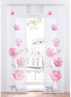 Transparant paneelgordijn met bloemenprint (1 stuk), bpc living bonprix collection