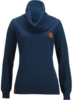 Fijn gebreide trui met wijde kraag, bonprix